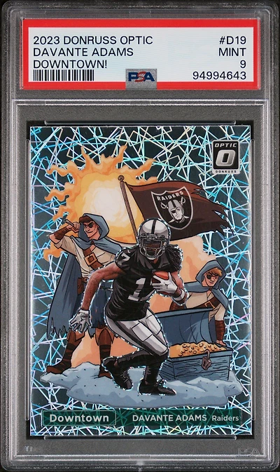 2023 Panini Donruss Optic Downtown! D19 Davante Adams PSA