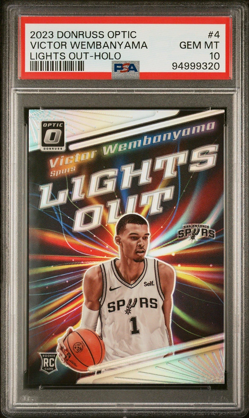 2023 Panini Donruss Optic Lights Out 4 Victor Wembanyama Holo PSA 10