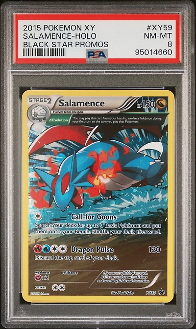 2015 Pokemon Xy Black Star Promos Xy59 Salamence-holo PSA 8