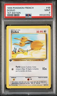 1999 Pokemon French 48 Doduo 1st Edition PSA 9
