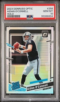 2023 Panini Donruss Optic 258 Aidan O'connell Holo PSA 10