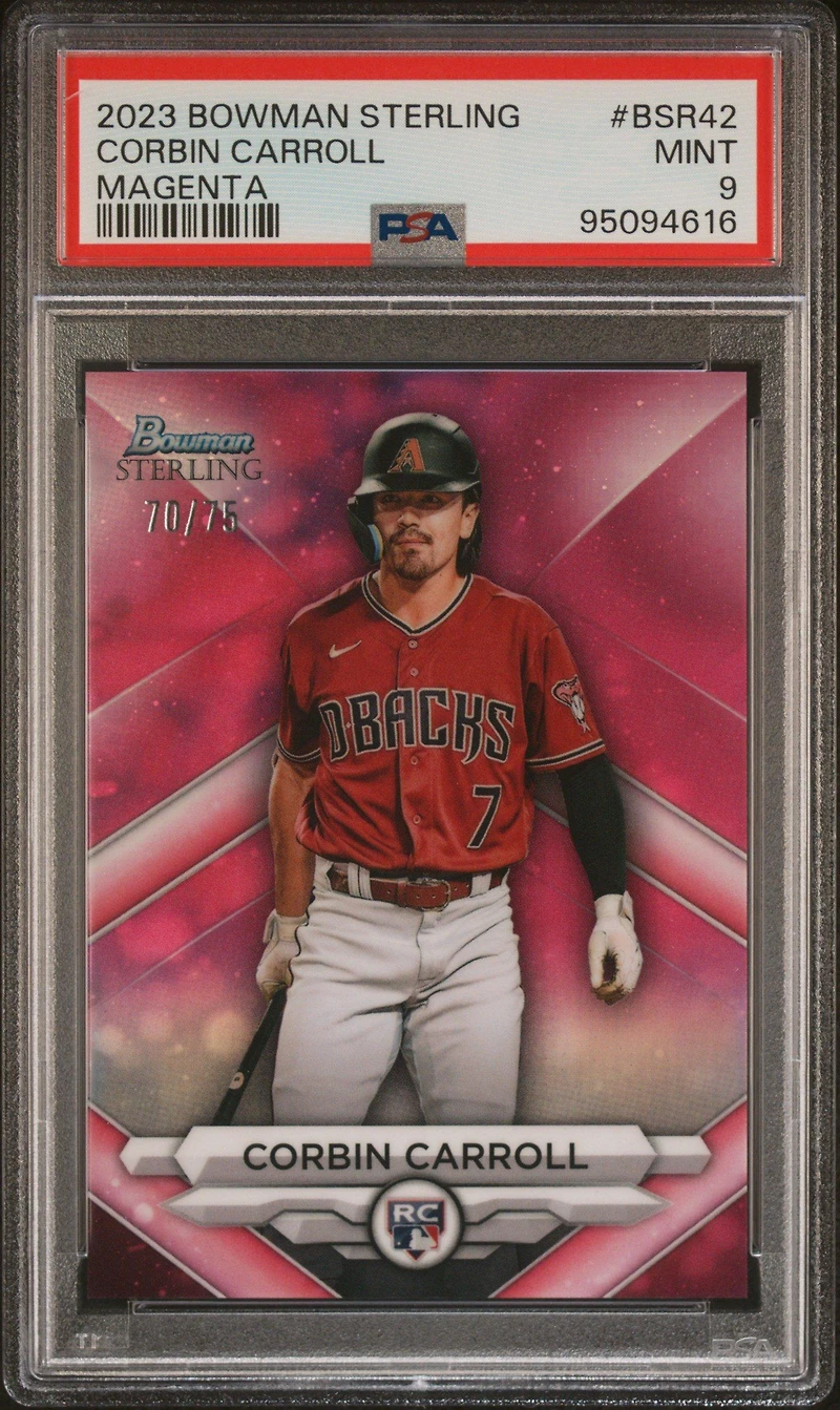 2023 Bowman Sterling Bsr42 Corbin Carroll Magenta Refractor PSA 9