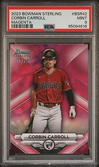 2023 Bowman Sterling Bsr42 Corbin Carroll Magenta Refractor PSA 9