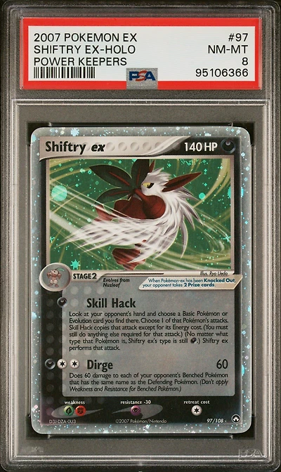 2007 Pokemon Ex Power Keepers 97 Shiftry Ex-holo PSA 8