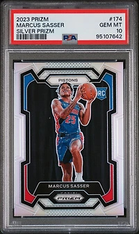 2023 Panini Prizm 174 Marcus Sasser Silver Prizm PSA 10