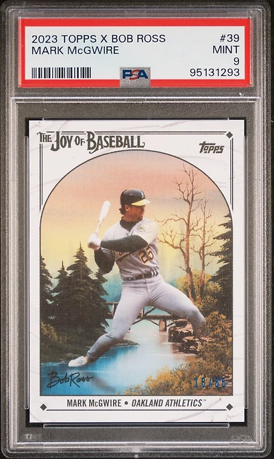 2023 Topps X Bob Ross The Joy Of Baseball 39 Mark Mcgwire PSA 9