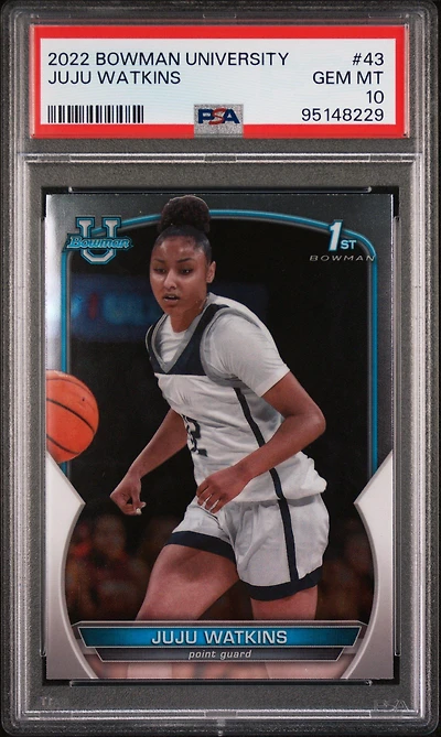 2022 Bowman Chrome University 43 Juju Watkins PSA 10