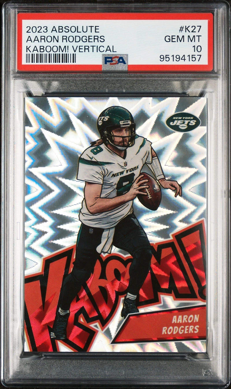 2023 Panini Absolute Kaboom! Vertical K27 Aaron Rodgers PSA 10