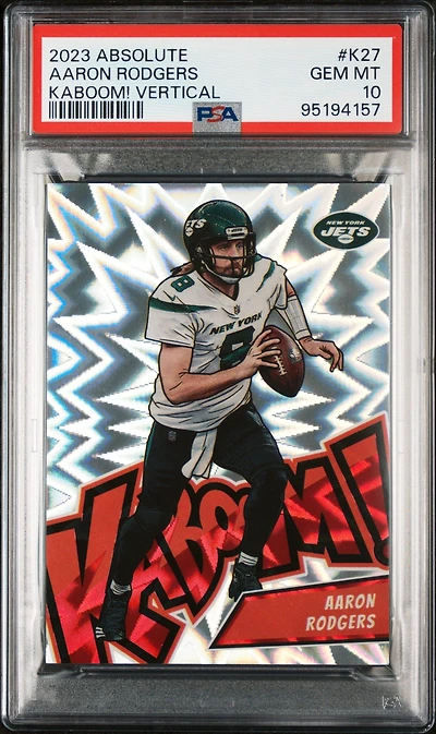 2023 Panini Absolute Kaboom! Vertical K27 Aaron Rodgers PSA 10