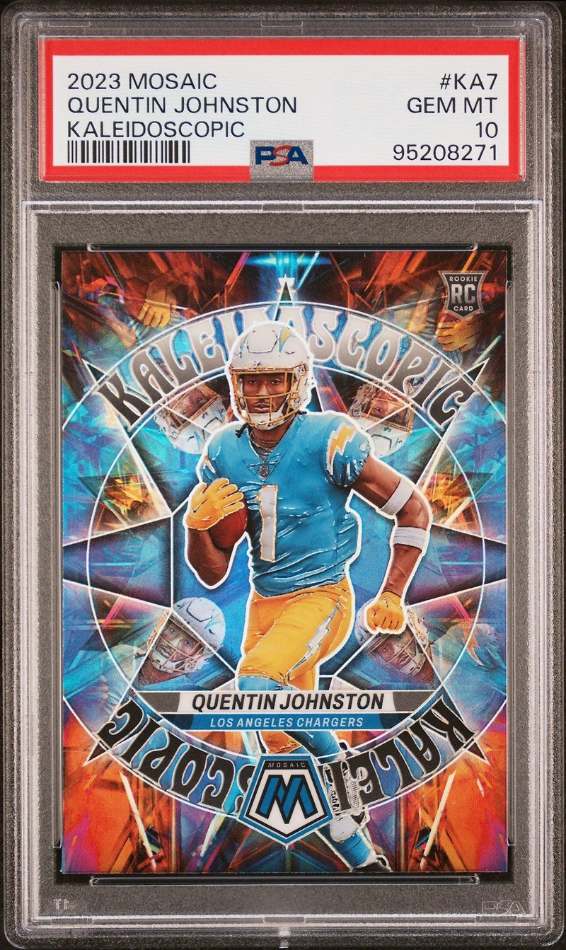 2023 Panini Mosaic Kaleidoscopic Ka7 Quentin Johnston PSA 10