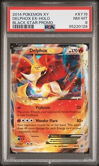 2014 Pokemon Xy Black Star Promo Xy19 Delphox Ex-holo PSA 8