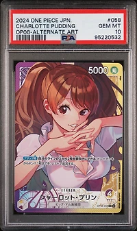 2024 One Piece Japanese Op08-two Legends 058 Charlotte Pudding Alternate Art PSA 10