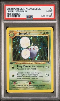 2000 Pokemon Neo Genesis 1st Edition 7 Jumpluff-holo PSA 9