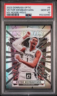2023 Panini Donruss Optic My House 6 Victor Wembanyama Holo PSA 10