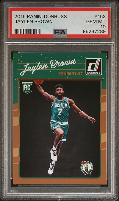 2016 Panini Donruss 153 Jaylen Brown PSA 10