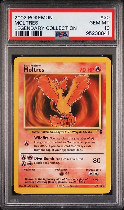 2002 Pokemon Legendary Collection 30 Moltres PSA 10
