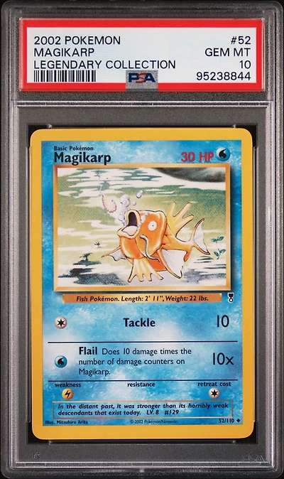 2002 Pokemon Legendary Collection 52 Magikarp PSA 10