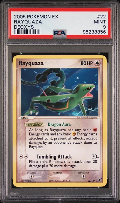 2005 Pokemon Ex Deoxys 22 Rayquaza PSA 9