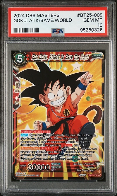 2024 Dragon Ball Super Card Game Masters Series 25 Legend Of The Dragon Balls Bt25-009 Son Goku