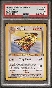 1999 Pokemon Jungle 24 Pidgeot 1st Edition PSA 10