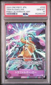 2024 One Piece Japanese Premium Booster -one Piece Card The Best- Trafalgar Law Alternate Art PSA 10