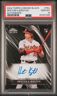 2024 Topps Chrome Black Autographs Hkj Heston Kjerstad PSA 10