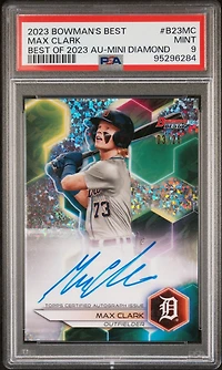 2023 Bowman's Best Best Of 2023 Autographs B23mc Max Clark Mini Diamond PSA 9