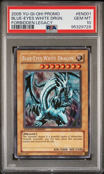 2005 Yu-gi-oh! Promo En001 Blue-eyes White Dragon Forbidden Legacy PSA 10