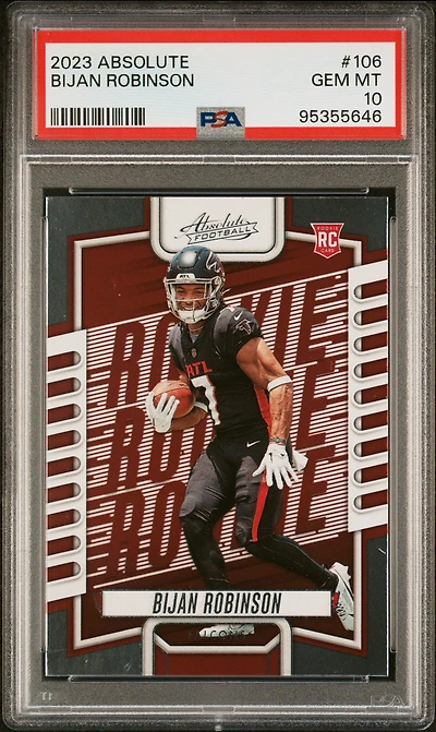 2023 Panini Absolute 106 Bijan Robinson PSA 10
