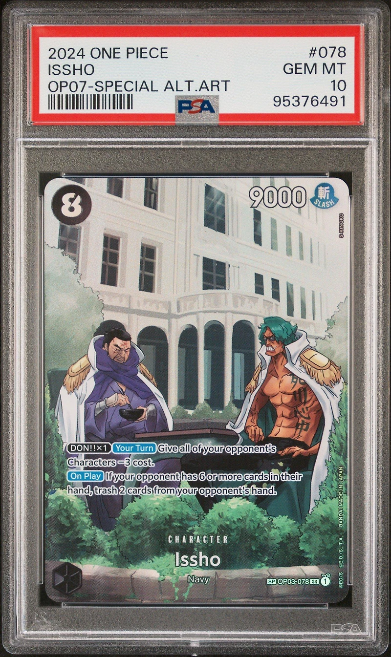 2024 One Piece Op07-500 Years In The Future 078 Issho Special Alternate Art PSA 10