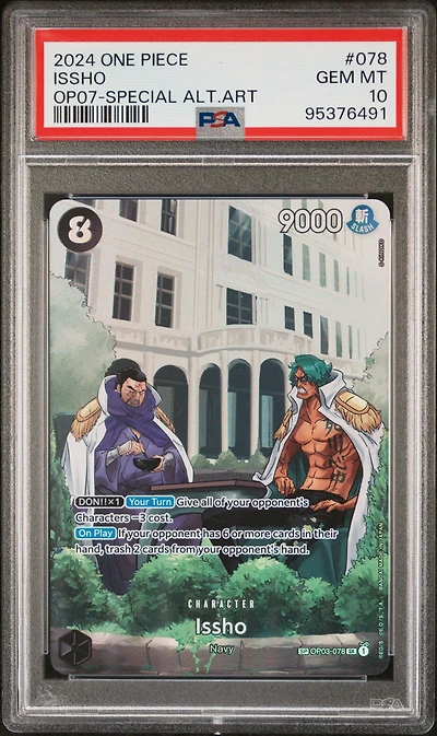2024 One Piece Op07-500 Years In The Future 078 Issho Special Alternate Art PSA 10