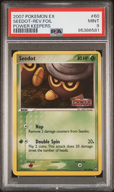 2007 Pokemon Ex Power Keepers 60 Seedot-reverse Foil PSA 9