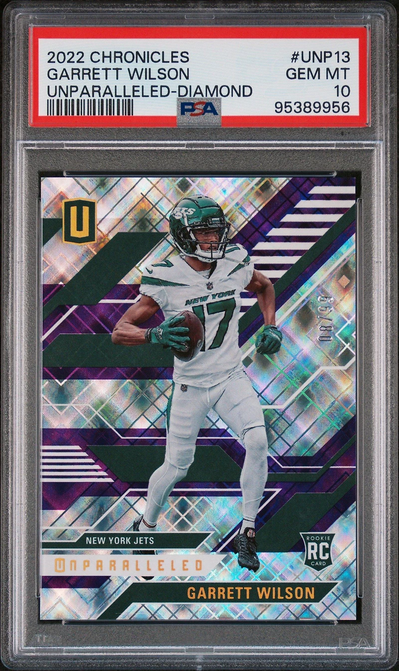 2022 Panini Chronicles Unparalleled Unp13 Garrett Wilson Diamond PSA 10