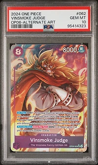 2024 One Piece Wings Of The Captain 062 Vinsmoke Judge Alternate Art PSA 10