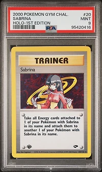 2000 Pokemon Gym Challenge 20 Sabrina Holo-1st Edition PSA 9