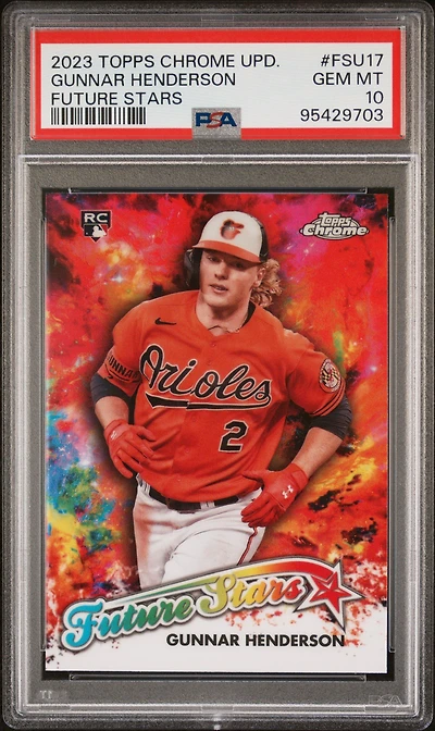 2023 Topps Chrome Update Future Stars Fsu17 Gunnar Henderson PSA 10