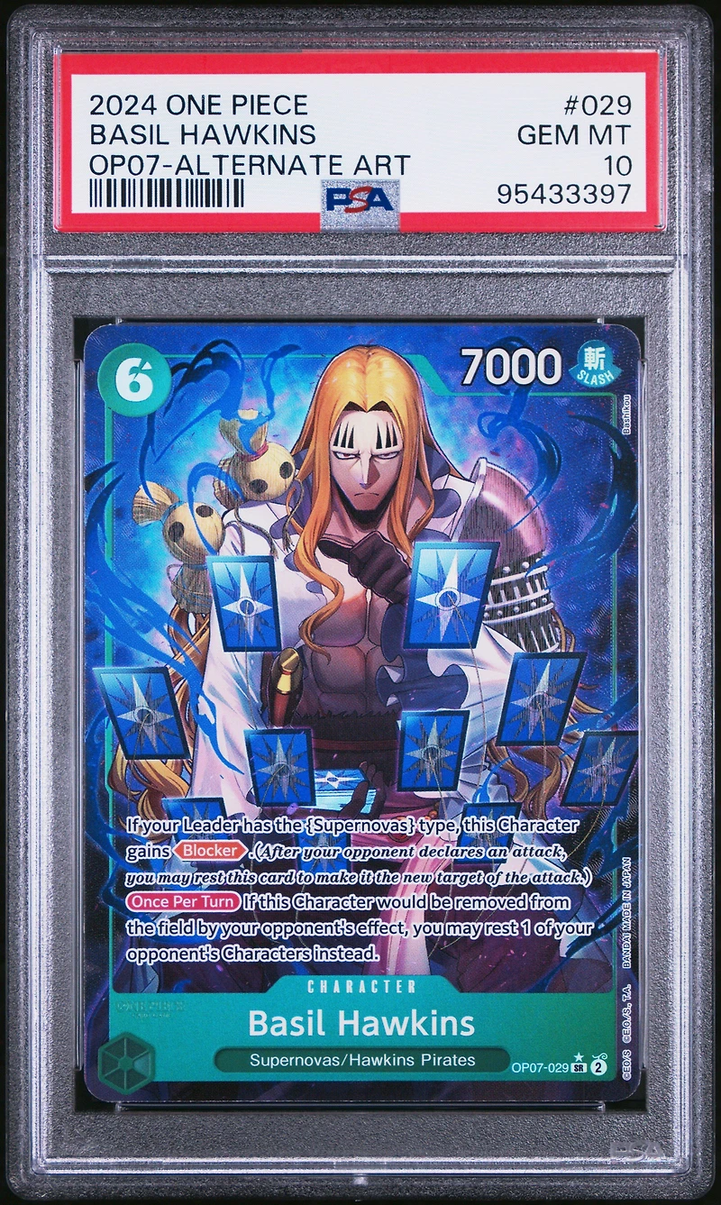 2024 One Piece 500 Years In The Future 029 Basil Hawkins Alternate Art PSA 10