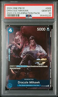 2024 One Piece Championship 2023 Celebration Pack 005 Dracule Mihawk PSA 10