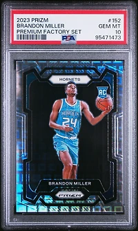 2023 Panini Prizm 152 Brandon Miller Premium Factory Set PSA 10