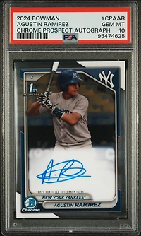 2024 Bowman Chrome Prospect Autographs Cpaar Agustin Ramirez PSA 10