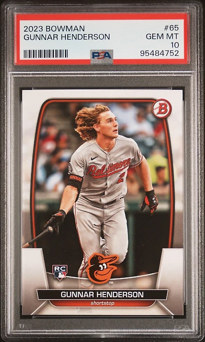 2023 Bowman 65 Gunnar Henderson PSA 10