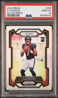 2023 Panini Prizm 339 Cj Stroud Silver Prizm PSA 10