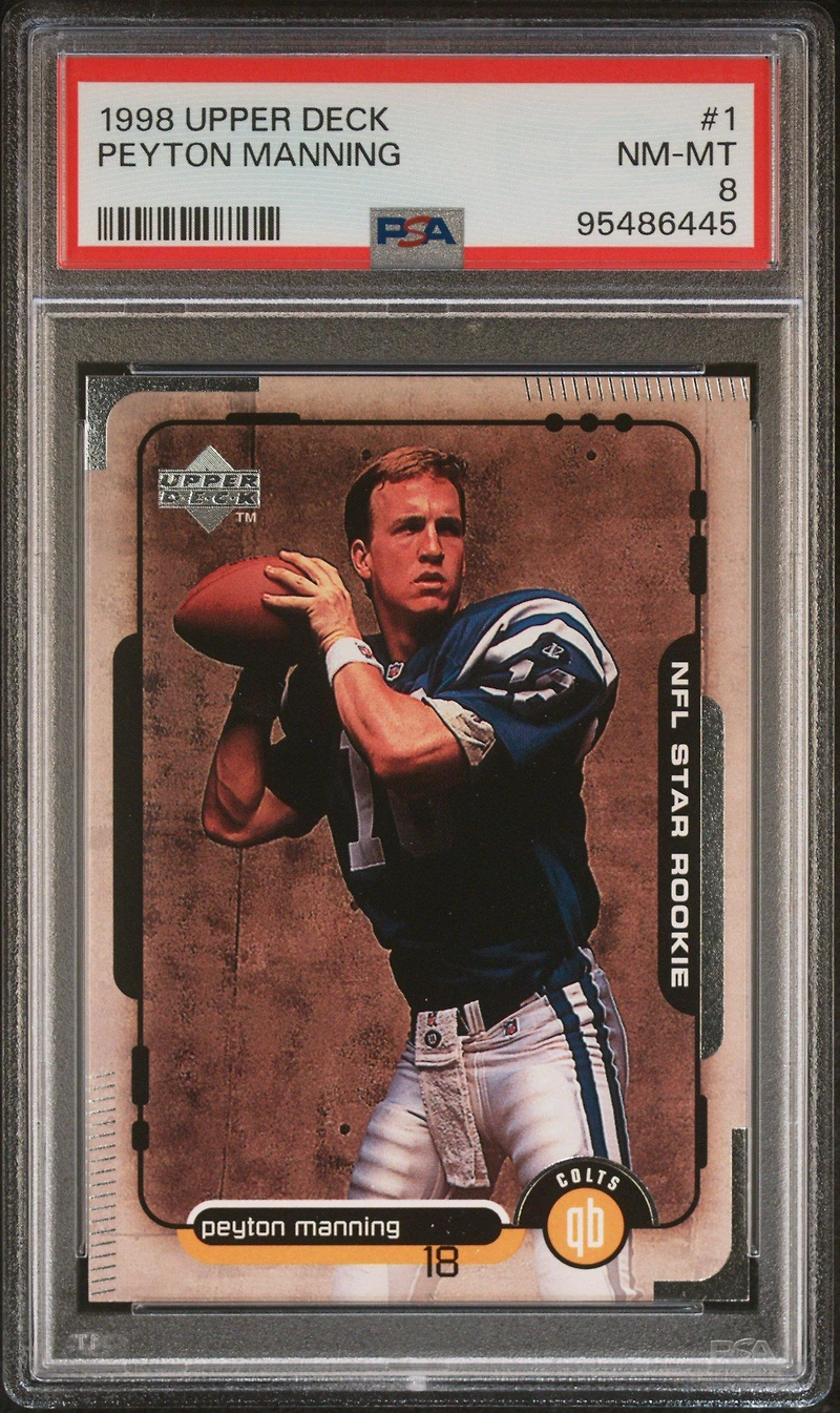 1998 Upper Deck 1 Peyton Manning PSA 8
