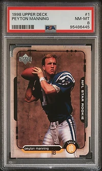 1998 Upper Deck 1 Peyton Manning PSA 8