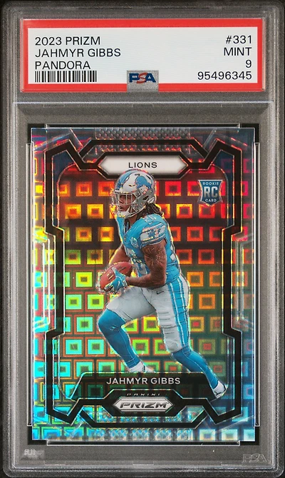 2023 Panini Prizm 331 Jahmyr Gibbs Pandora PSA 9