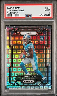 2023 Panini Prizm 331 Jahmyr Gibbs Pandora PSA 9