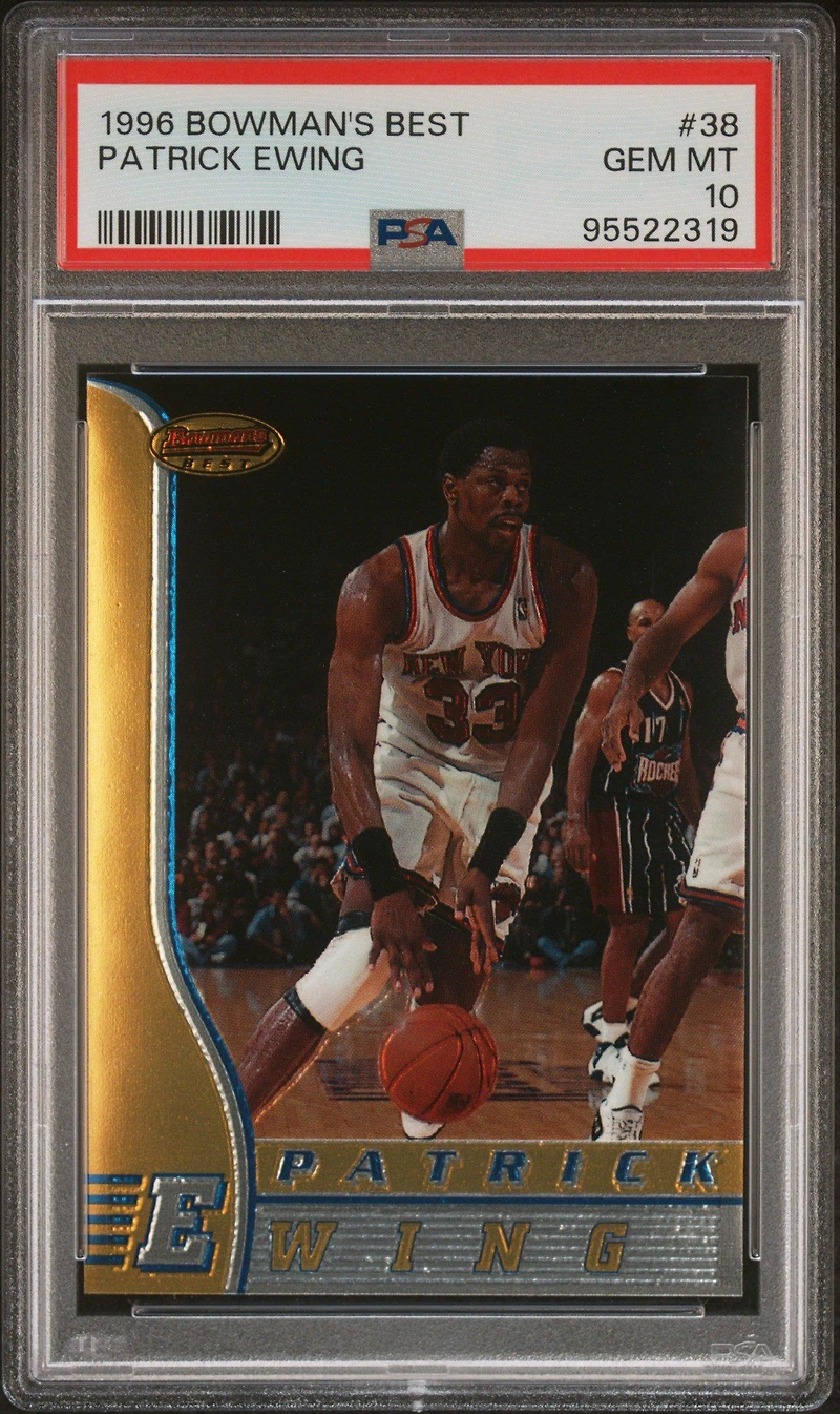 1996 Bowman's Best 38 Patrick Ewing PSA 10
