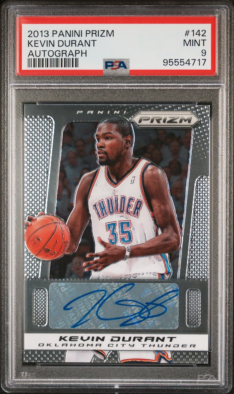 2013 Panini Prizm Autograph 142 Kevin Durant PSA 9