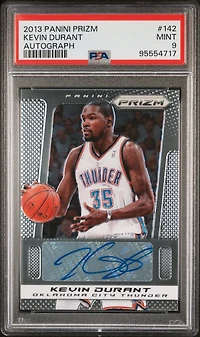 2013 Panini Prizm Autograph 142 Kevin Durant PSA 9