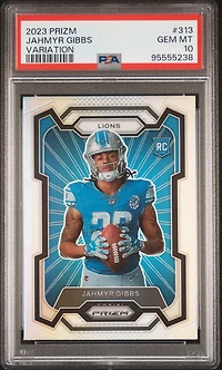 2023 Panini Prizm 313 Jahmyr Gibbs Variation PSA 10